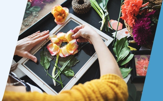 Family celebrating Valentines Day